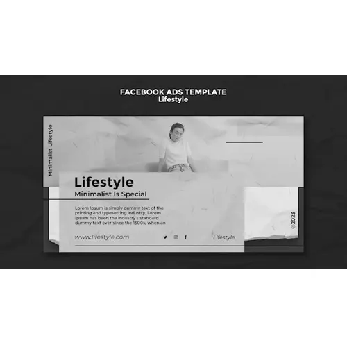 Flat design lifestyle facebook ad template