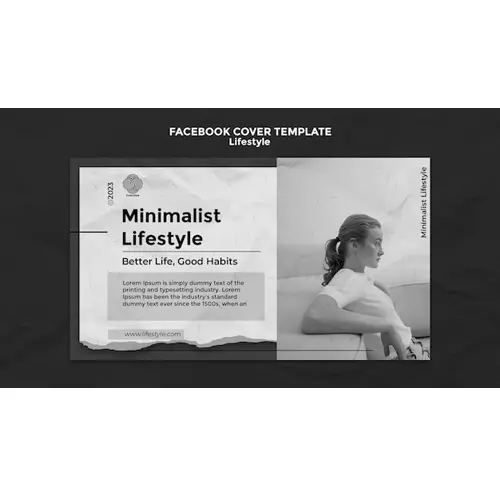 Flat design lifestyle facebook cover template