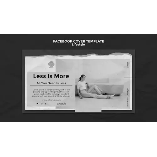 Flat design lifestyle facebook cover template