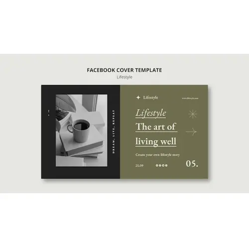 Flat design lifestyle facebook cover