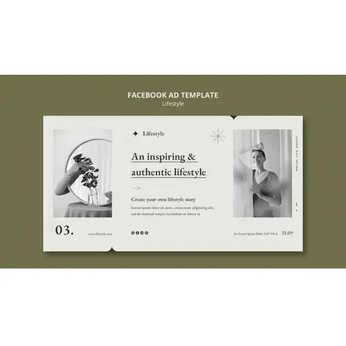 Flat design lifestyle facebook template