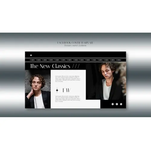 Flat design luxury men’s fashion facebook cover