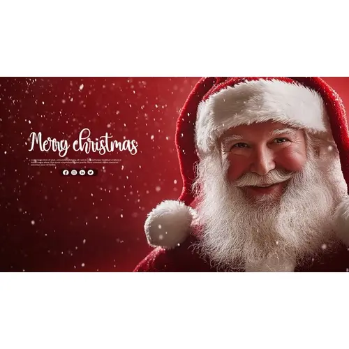 Flat design merry christmas facebook template