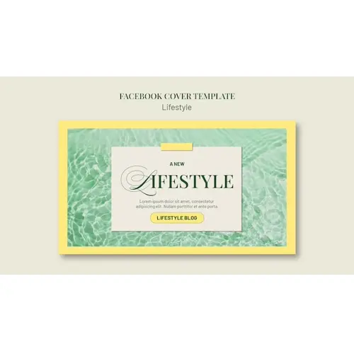 Flat design nature lifestyle facebook cover