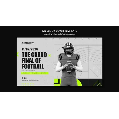 Flat design super bowl facebook cover