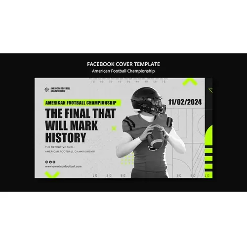 Flat design super bowl facebook cover