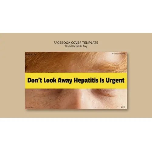 Flat design world hepatitis day facebook cover