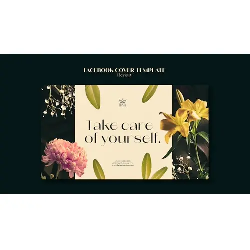 Floral beauty concept facebook cover