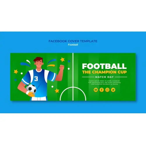 Football game facebook cover template