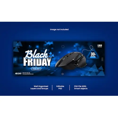 Free PSD Black friday facebook cover banner template