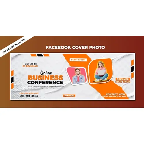 Free PSD business digital webinar facebook cover template