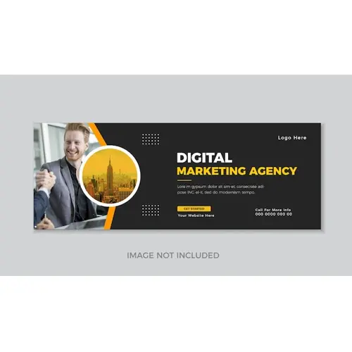 Free PSD digital marketing Facebook cover page template