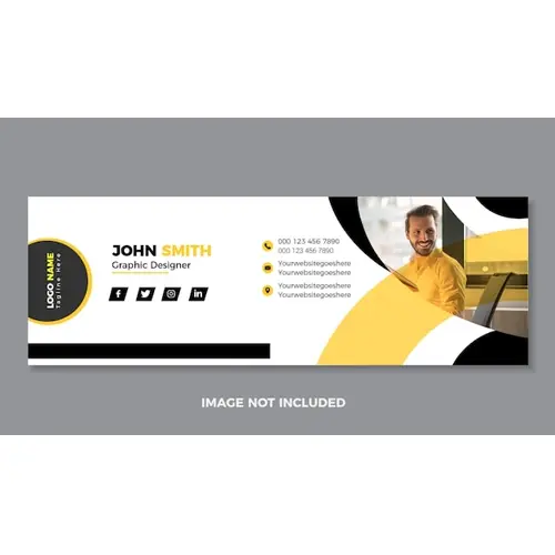 Free PSD email signature template design or facebook cover template