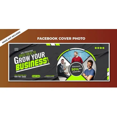 Free PSD Grow Your busiess Facebook cover or banner template