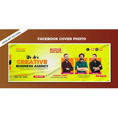 Free PSD Minimal Creative Business Agency Facebook cover template
