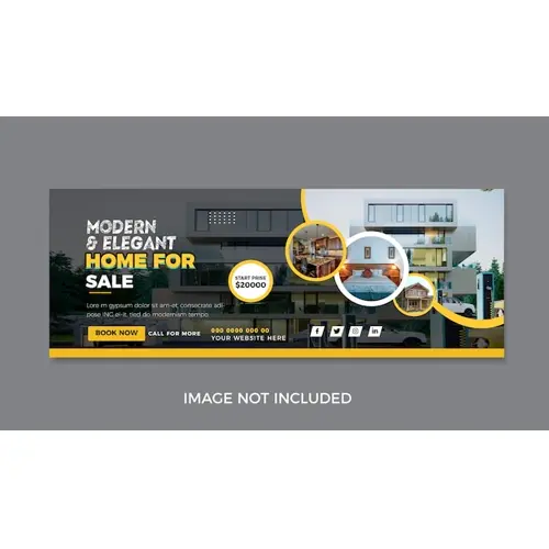 Free PSD real estate Home property facebook cover banner template