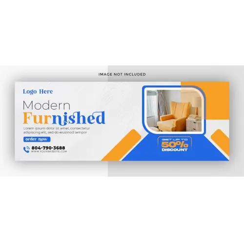 Furniture design with facebook cover template