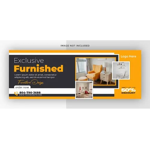 Furniture design with facebook cover template