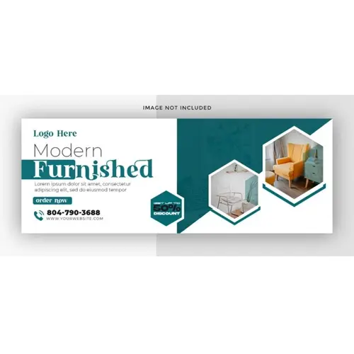 Furniture design with facebook cover template
