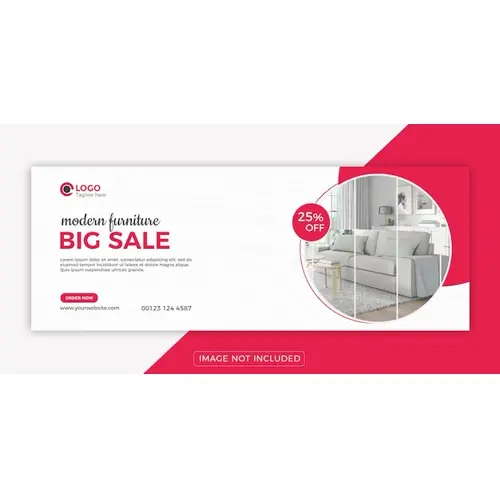 Furniture facebook cover banner template