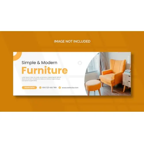Furniture facebook cover and panoramic banner template