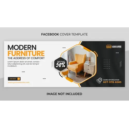 Furniture facebook cover and web banner templat