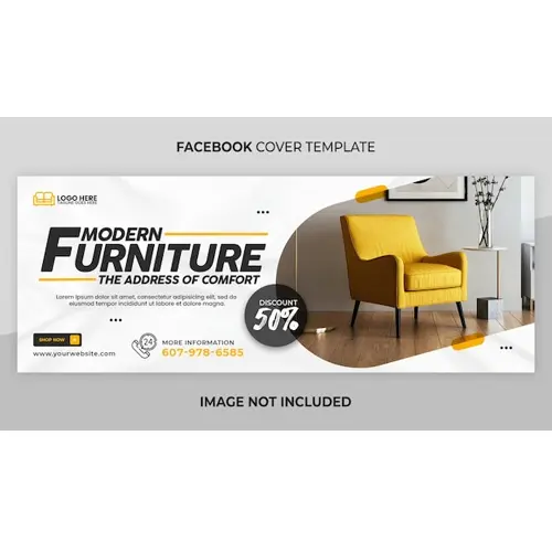 Furniture facebook cover and web banner templat