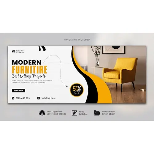 Furniture facebook cover and web banner template post design