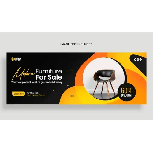 Furniture facebook cover and web banner template premium psd