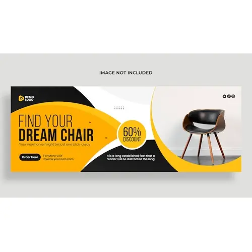 Furniture facebook cover and web banner template premium psd