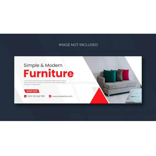 Furniture facebook cover and web banner template
