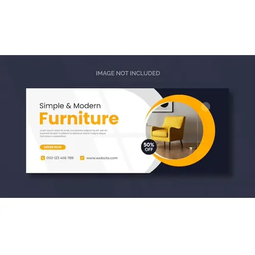 Furniture Facebook cover and web banner template