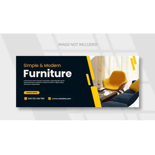 Furniture Facebook cover and web banner template