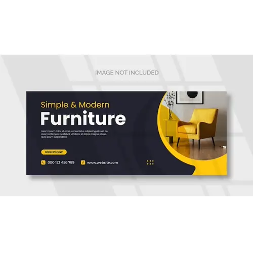 Furniture Facebook cover and web banner template