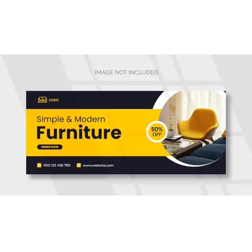 Furniture Facebook cover and web banner template