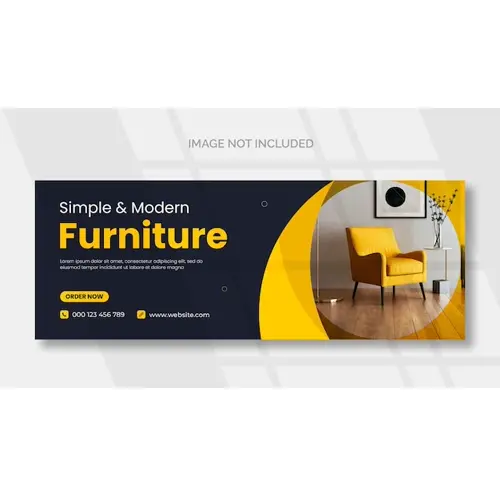 Furniture facebook cover and web banner template