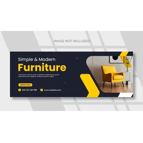 Furniture facebook cover and web banner template