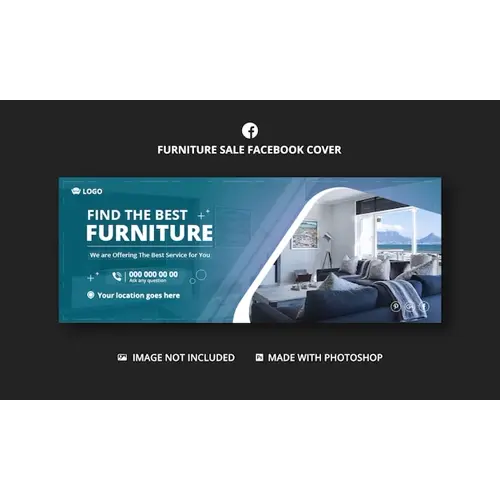 Furniture sale Facebook cover,banner template