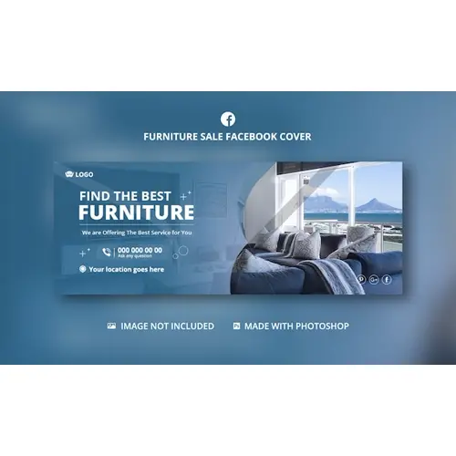 Furniture sale Facebook cover,banner template