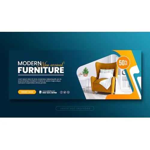 Furniture sale facebook cover banner template