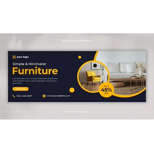 Furniture Sale Facebook Cover Template Design