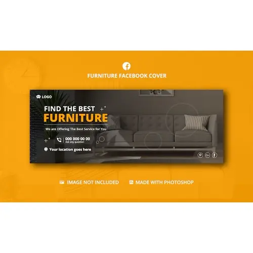 Furniture sale Facebook cover template