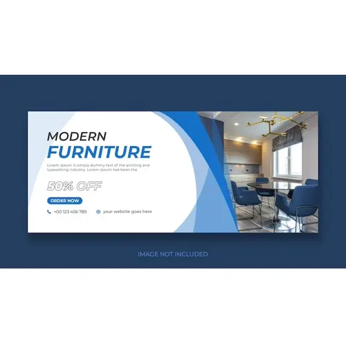 Furniture sale facebook cover and web banner template
