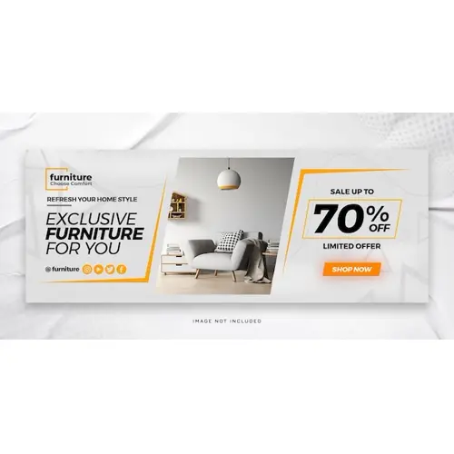 Furniture sale facebook timeline cover banner