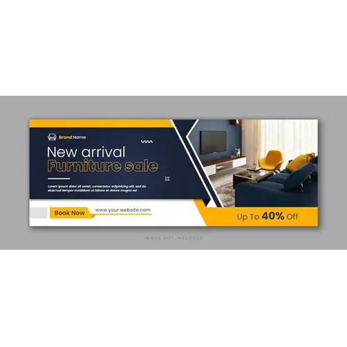 Furniture sale social media facebook cover template