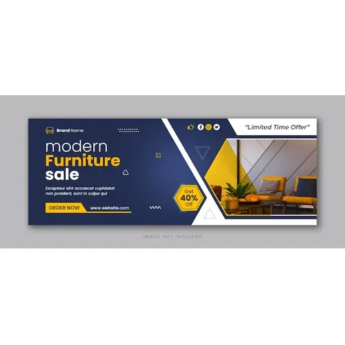 Furniture sale social media facebook cover template