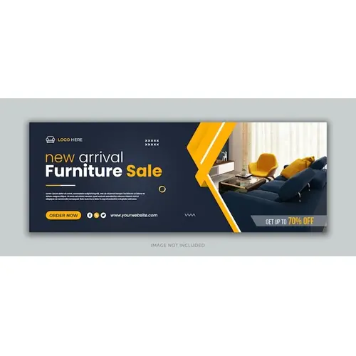 Furniture sale social media facebook cover template