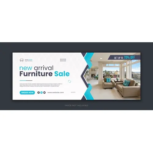 Furniture sale social media facebook cover template