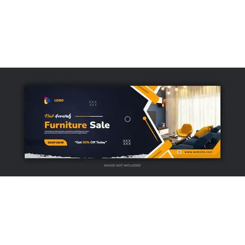 Furniture Sale Social Media Post And Facebook Cover Template Design