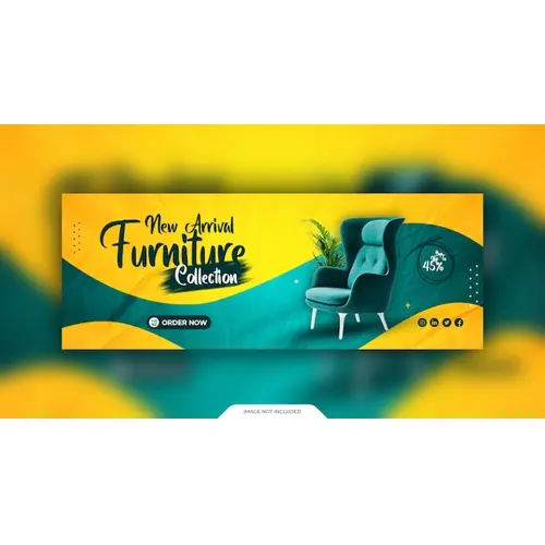 Furniture Sale Social Media Post Template and Facebook Cover